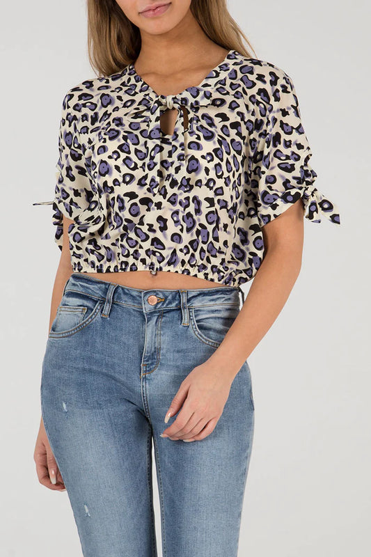 ANIMAL PRINT  CROPPED TOP BY QED LONDON